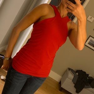 Ralph Lauren Red Cross-Body Top